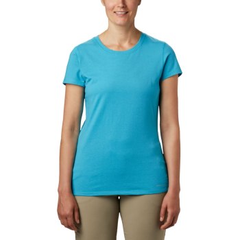 Columbia Solar Shield Short Sleeve, Camiseta Azules Para Mujer | 094315-HCJ